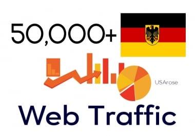 50,000+ Web Traffic For Your Website,  From GERMANY Real Human Traffic