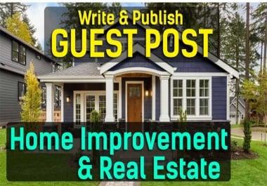 Write & Publish A Guest Post On Da25 Home Improvement,  Garden, Real Estate Blog