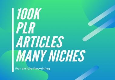 100k plr articles in various niches for writing