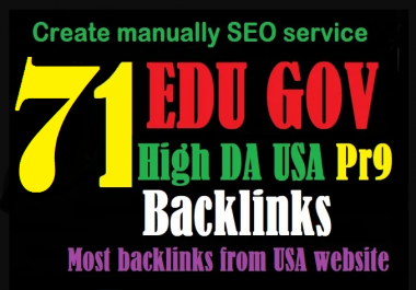 Awesome 71 Backlinks,  26 Edu Gov Backlinks With 45 Pr9 Backlinks