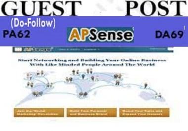 Publish Guest post ON apsense. com DA 69