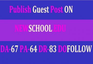 I will publish guest post on newschool edu da76