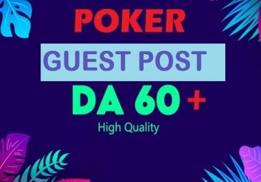 I will publish your guest post on my poker
