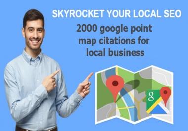 I will do 2000 google point map citations for local business
