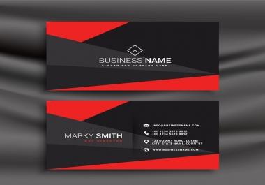 I will make impressive double side business cards and logo