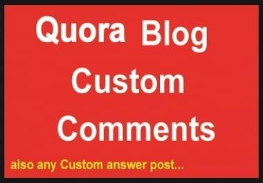 High-Quality Quora Custom blog comments also fast delivery