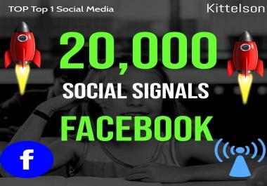 20,000 Social Signals Come From Top 1 Social Media Sites