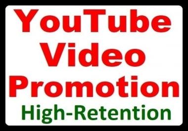High Retention YouTube Video Promotion Organic Visitors