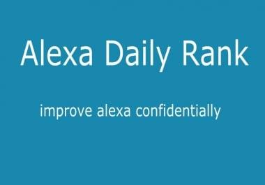 Boost Alexa Daily Rank 100,000 1 Month For Your WebSite