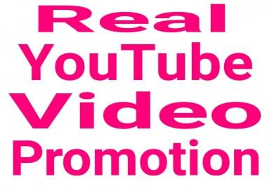 YouTube video promotion via real user active and permanent with fastest delivery