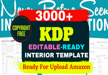 KDP 3000+ Mega Editable Bundle Ready Templates