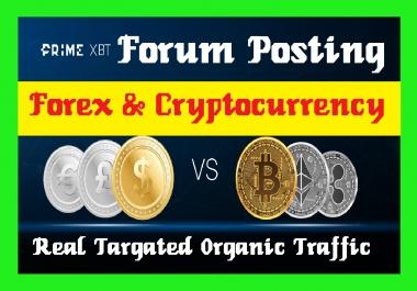 25 Forum Posting Backlinks,  Forex And Cryptocurrency Related Topic Post Reply