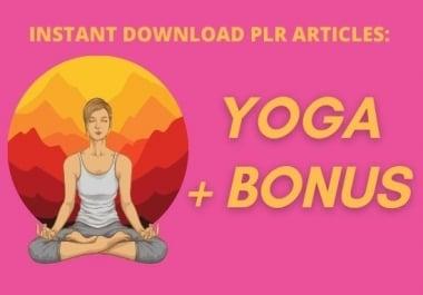 I will provide 300 PLR article of yoga niche with bonus