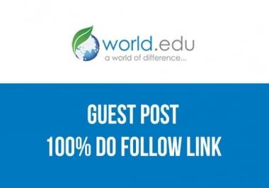 Publish a guest post on World EDU Blog - World. edu