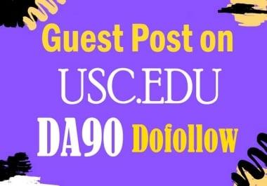 Guest post on my California edu university blog usc. edu, DA 90