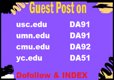Guest Post on Top Universities. edu sites High DA and DR
