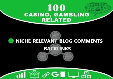 Do 100 Casino,  Gambling,  Related Niche Relevant Blogcomments Backlinks