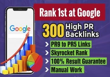 do rank one at google with 300 high pr backlinks