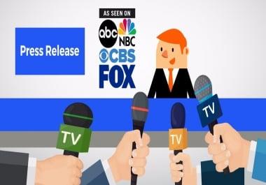 Press Release Distribution to MarketWatch,  FOX,  Digital Journal and many more