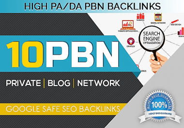 10 PBN Homepage Posting High DA PA Backlinks