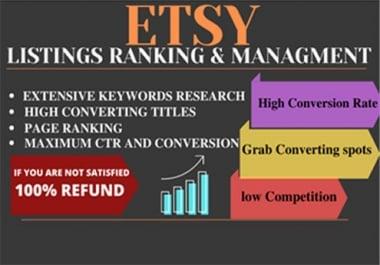 I will setup your etsy shop,  and list products with SEO