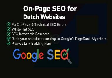 I will do complete seo for dutch website rank 1st in google