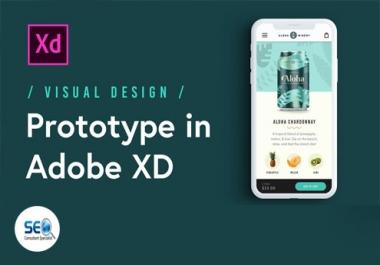 I will make mobile web UI /UX prototype in Figma and Adobe XD