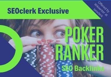 Power Poker Ranker SEO Backlinks service for casino/poker/gamble related websites pyramids