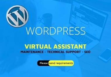 Virtual Assistant For Your Wordpress Website for 3 hours