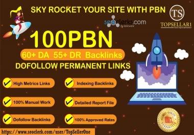 Give 100 PBN High Metrics Links 60+DA 50+DR Dofollow permanent Backlinks
