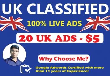 20 High Authority UK Classified Ads Posting to Drive Traffic and Sales