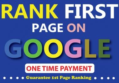 Rank Your Website on 1st Page of Google Guaranteed One Time Payment
