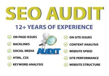 Expert Website SEO Audit Report with Action Plan for Top Google Ranking
