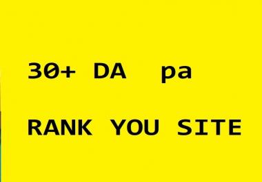 Rank you Site Possition with 30+ DA PA