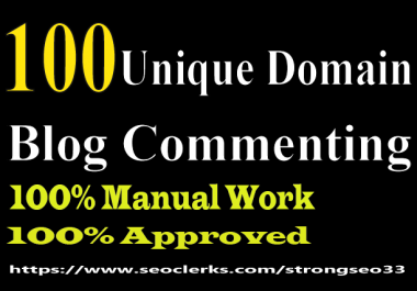 I will do 100 dofollow unique domain blog comment quality work