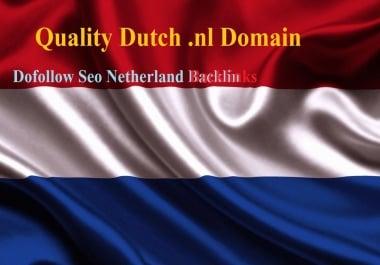 Make 15 DA+90 Do follow Dutch nl domain Contextual backlinks