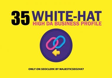 35 White-hat High DA Business Profile Creation for Improve Website Ranking
