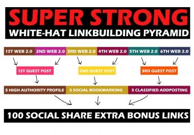 SUPER STRONG WHITE-HAT LINKBUILDING PYRAMID Improve SERP google ranking