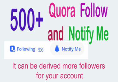 500+ Quora Permanent follower for your Account