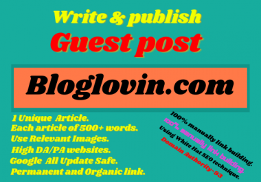 Write And Publish A Guest Blog Post On bloglovin. com