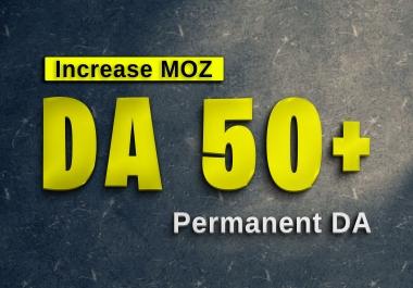 Increase MOZ DA 50+ of your website with safe ways and MOZ domain authority will be permanent