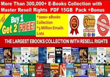 300,000 + PLR Collection with MRR PDF+2000 Ebooks +3 Million Emails lists INSTANT DOWNLOAD