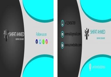 Design Your Double Side Bussiness Card In Modern Way