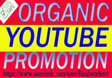 We Will Do Quick YouTube Video & Chanel Promotion Via Real Audience