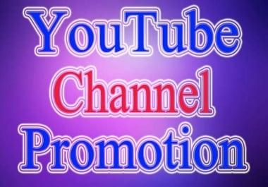 I Will Do YouTube Chanel Promotion Via Real Account