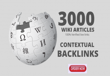 3,000 High quality wiki Backlinks from Wiki site