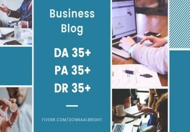 Guest Post on Business - Finance blog DA 40