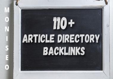 110+ Article Directory SEO Quality Backlinks