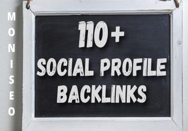 Do 110+ Social Profile SEO Mix Backlinks from various websites