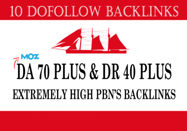 build 10 DA70 plus and DR40 plus pbn backlinks dofollow